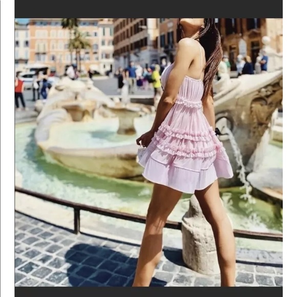 Zara ruffled tulle pink dress - Picture 8 of 11